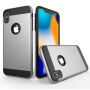 Стійкий чохол для iPhone XS Max - з шліфуваною текстурою - срібна