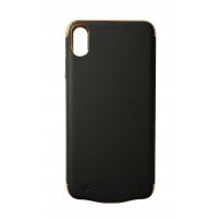 Захисний чохол з акумулятором для iPhone XS Max - 6000 mAh - чорна/золота