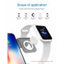 Підставка для зарядки Bestand 3in1 для Apple Watch / AirPods та швидкої бездротової зарядки iPhone - срібляста