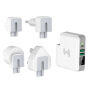 Зарядка / powerbank 6700mAh зі обмінними штекерами (AU / UK / US / EU) та бездротовою зарядкою