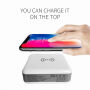 Зарядка / powerbank 6700mAh зі обмінними штекерами (AU / UK / US / EU) та бездротовою зарядкою