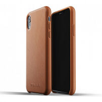 Mujjo Full Leather панель для iPhone XR - жовто-коричнева