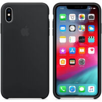 Originální Apple сіліконова панель для iPhone XS Max - чорний