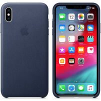Оригінал Apple шкіряний футляр для iPhone XS Max - синя прозора