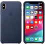 Оригінал Apple шкіряний футляр для iPhone XS Max - синя прозора