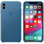 Оригінал Apple шкіряний футляр для iPhone XS Max -синьо-сіра