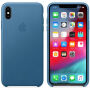 Оригінал Apple шкіряний футляр для iPhone XS Max -синьо-сіра