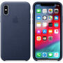 Оригінал Apple шкіряний футляр для iPhone XS - синя прозора