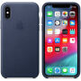 Оригінал Apple шкіряний футляр для iPhone XS - синя прозора