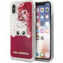 Karl Lagerfeld Peek a Boo Liquid Glitter чохол для iPhone X - червоний