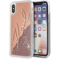 Karl Lagerfeld Signature чохол для iPhone X - рожева