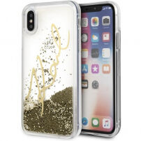 Karl Lagerfeld Karl Signature Liquid Glitter чохол для iPhone X - золотий