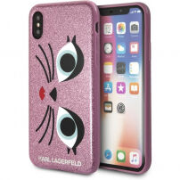 Karl Lagerfeld Karl and Choupette чохол для iPhone X - рожева