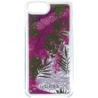 Guess Liquid Glitter футляр для iPhone 7 / 8 - рожева з пальмою