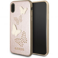 Guess Studs and Sparkle футляр для iPhone X - рожево-золотий