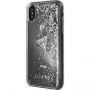 Guess Liquid Glitter футляр для iPhone X - срібна