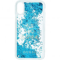 Guess Liquid Glitter нижній чохол для iPhone X - синій