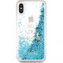 Guess Liquid Glitter нижній чохол для iPhone X - синій