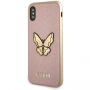 Guess Saffiano Butterfly футляр для iPhone X - рожево-золотий