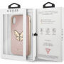Guess Saffiano Butterfly футляр для iPhone X - рожево-золотий