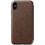 Nomad Folio Leather case футляр для Apple iPhone XS Max - коричневий