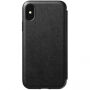 Nomad Folio Leather case футляр для Apple iPhone XS / X - чорний