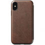 Nomad Folio Leather Tri-Fold чохол для Apple iPhone XS / X - коричневий