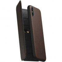 Nomad Folio Leather Tri-Fold чохол для Apple iPhone XS Max - коричневий