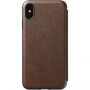 Nomad Folio Leather Tri-Fold чохол для Apple iPhone XS Max - коричневий