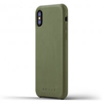 Mujjo Full Leather панель для Apple iPhone X - оливкова