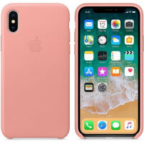 Оригінал Apple шкіряний футляр для iPhone X - блідий розовий