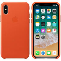 Оригінал Apple шкіряний футляр для iPhone X - оранжевий