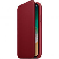 Оригінал Apple Folio шкіряний футляр для iPhone X -червона
