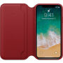 Оригінал Apple Folio шкіряний футляр для iPhone X -червона
