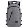 Студентський рюкзак зі зовнішнім USB тa jack портом для iPad / MacBook до 15" - сірий
