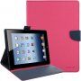 Корпус GOOSPERY з вирізаною текстурою для iPad 2 / 3 / 4 - фуксія