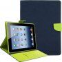 Корпус GOOSPERY з вирізаною текстурою для iPad 2 / 3 / 4 - темно-синій