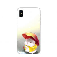 Захисний чохол для iPhone XS Max - хом'як під парасолькою