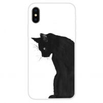 М'який чохол для iPhone XS Max - чорна кішка