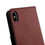 2в1 захисний знімальний чохол фліп для Apple iPhone XS / iPhone X - коричневий