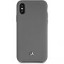 Mercedes Silicon case Lining футляр для iPhone X / XS - сірий