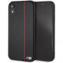 BMW Carbon Red Stripe Hard case футляр для iPhone XR - чорний