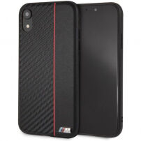 BMW Carbon Red Stripe Hard case футляр для iPhone XR - чорний