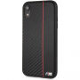 BMW Carbon Red Stripe Hard case футляр для iPhone XR - чорний