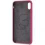 Karl Lagerfeld Gold Logo Silicone Case футляр для iPhone X / XS - фухсия