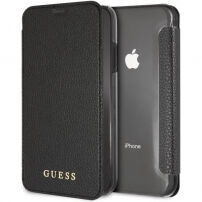 Guess PU Leather Book Case Iridescent футляр для iPhone XR - чорний