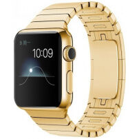 Вишуканий стальний нержавіючий ремінець для Apple Watch Ultra 49mm / 46mm / 45mm / 44mm / 42mm - золотий