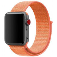 Нейлоновий ремінець на липучці для Apple Watch Ultra 49mm / 46mm / 45mm / 44mm / 42mm - помаранчевий