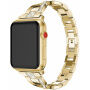 Металевий ремінець з камінцями для Apple Watch Ultra 49mm / 46mm / 45mm / 44mm / 42mm - золотий