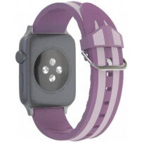 Сіліконовий ремінецьь зі смужками для Apple Watch 42mm / 41mm / 40mm / 38mm - фіолетовий